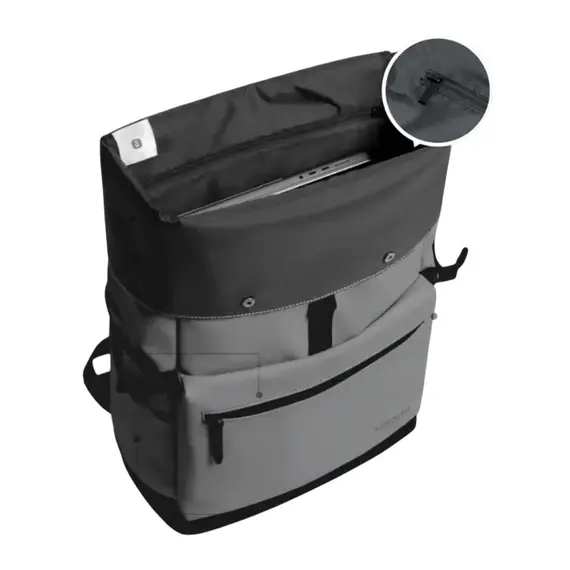 Rucsac Xiaomi Roll Top Casual, 15.6", Țesătură, Poliuretan, Poliester, Gray, 3 image