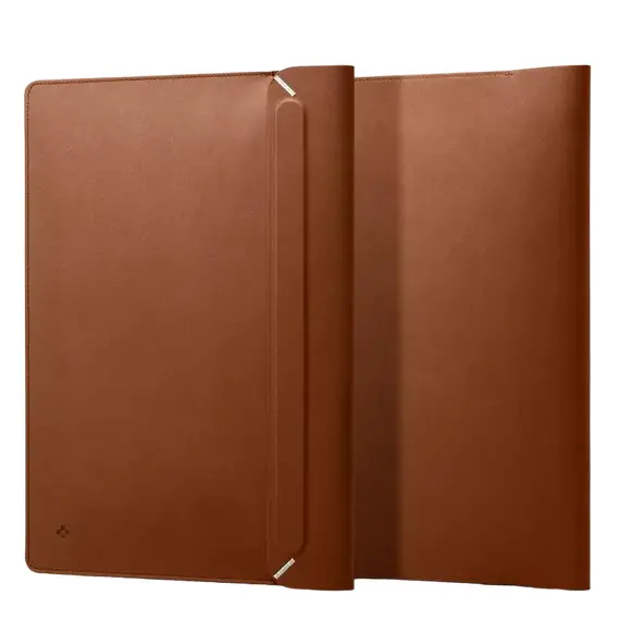Husă pentru laptop Spigen Valentinus 15-16", Piele artificială, Brown, 4 image