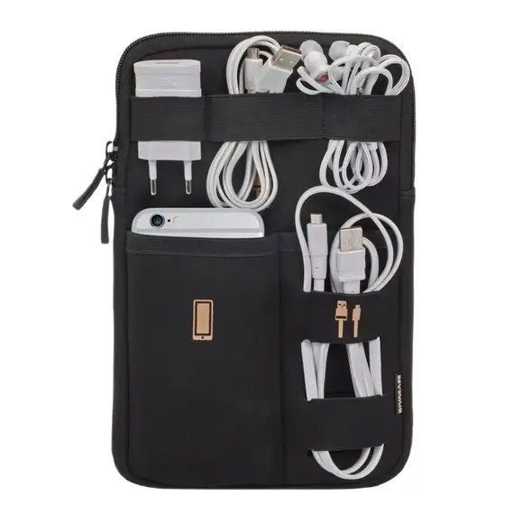 Organizator pentru calatorie RivaCase Antishock, 8", Poliester, Black, 6 image