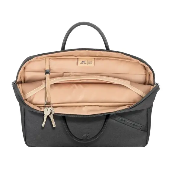 Geantă pentru Laptop Rivacase 8124, 15", Eco-Friendly rPET Poliester, Black, 7 image