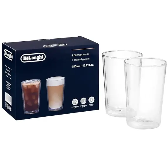 Set de pahare DeLonghi DLSC319, 490 ml, 2 buc, Transparent, 6 image