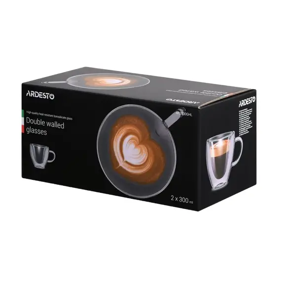 Set de pahare Ardesto 300 ml 2 bucs, Transparent, 2 image