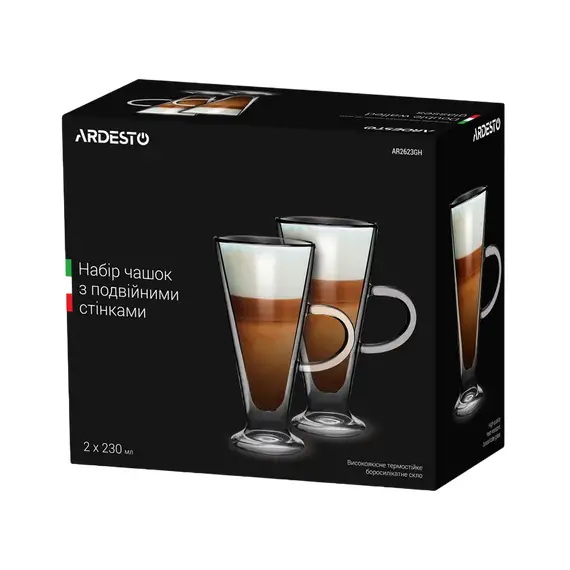 Set de pahare Ardesto AR2623GH, 230 ml 2 bucs, Transparent, 7 image