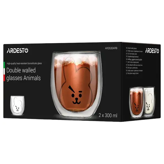 Set de pahare Ardesto 300 ml 2 bucs, Transparent, 11 image