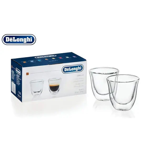 Set de pahare De'Longhi 60 ml 2 buc, Transparent, 2 image