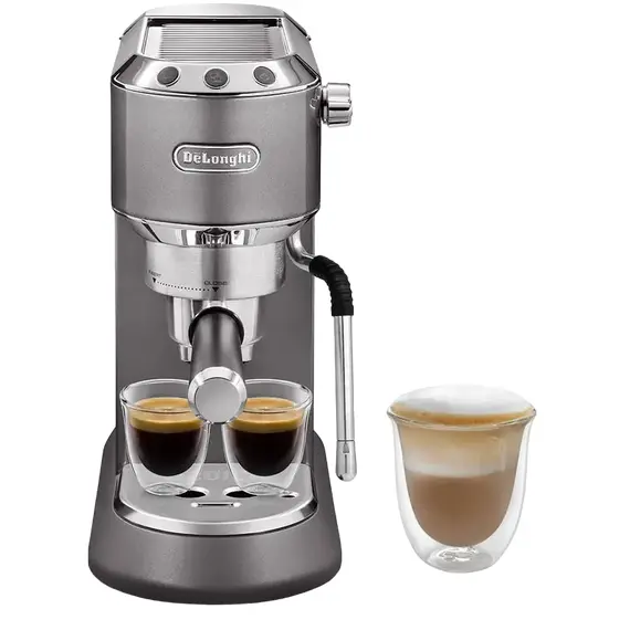 Cafetieră manuală DeLonghi EC885.GY, 1300W, Gray, 7 image