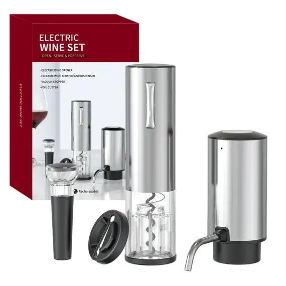 Set pentru vinuri Circle Joy SGS-KD-8, Silver, 2 image