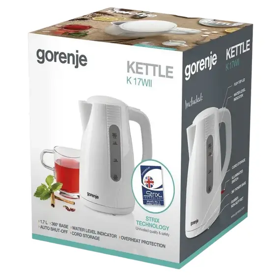 Fierbător electric Gorenje K17WII, White, 4 image