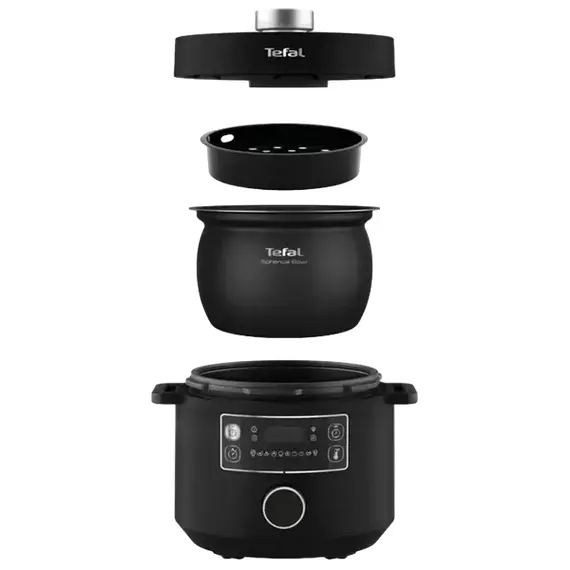 Aparat de gătit multifuncțional sub presiune Tefal CY754830, Black, 3 image