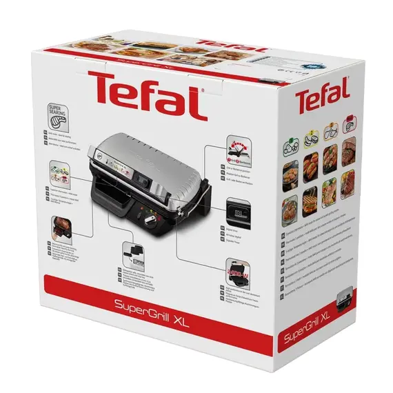 Grătar electric Tefal GC461B34, 2400W, Silver, 3 image
