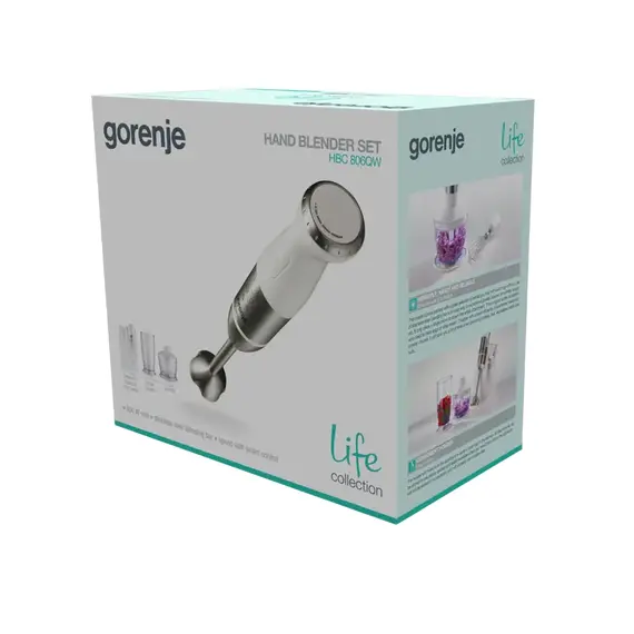 Blender de mână Gorenje Life collection HBC806QW, White, 3 image