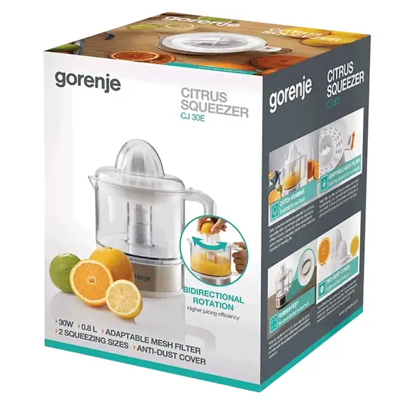 Storcător de citrice Gorenje CJ30E, White/Bronze, 2 image