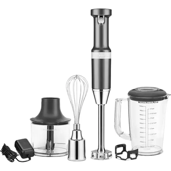 Blender de mână KitchenAid 5KHBBV83EMS, Silver