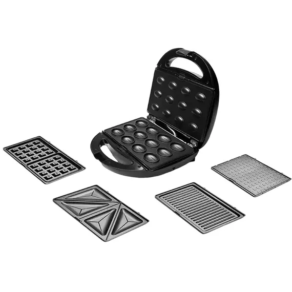 Aparat pentru sandwich multifunctional Polaris PST 0105, Silver/Black, 14 image