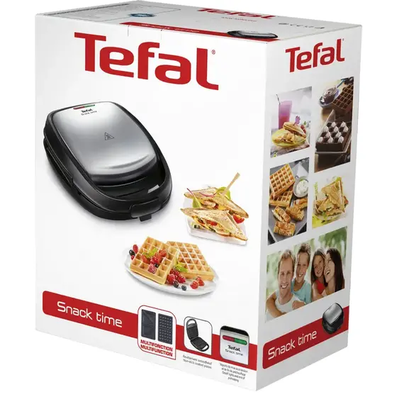 Aparat pentru sandwich multifunctional Tefal SW341D12, Silver/Black, 4 image