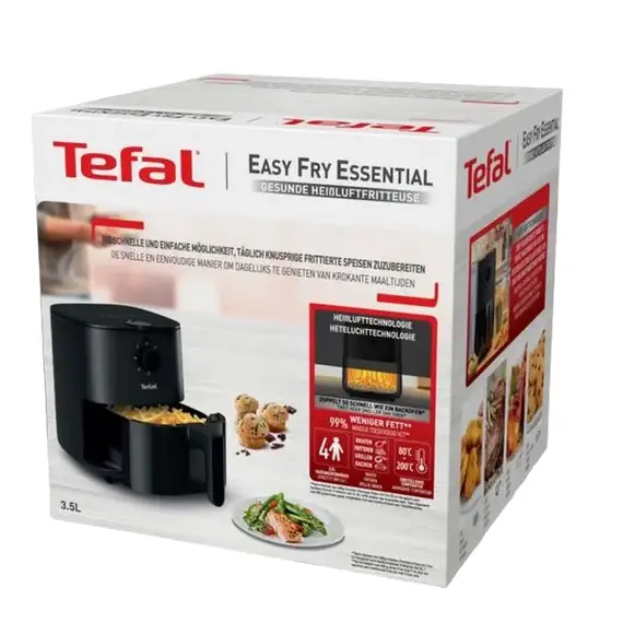 Friteuză cu aer cald Tefal EY130815, Black, 2 image