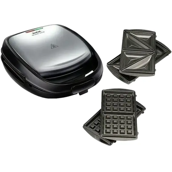 Aparat pentru sandwich multifunctional Tefal SW341D12, Silver/Black, 2 image
