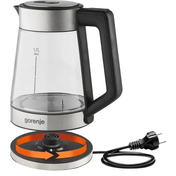 Fierbător electric Gorenje K17TRG, Silver/Black, 9 image