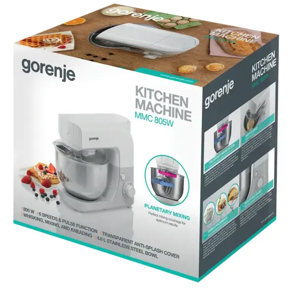 Robot de bucătărie Gorenje MMC805W, White/Grey, 3 image