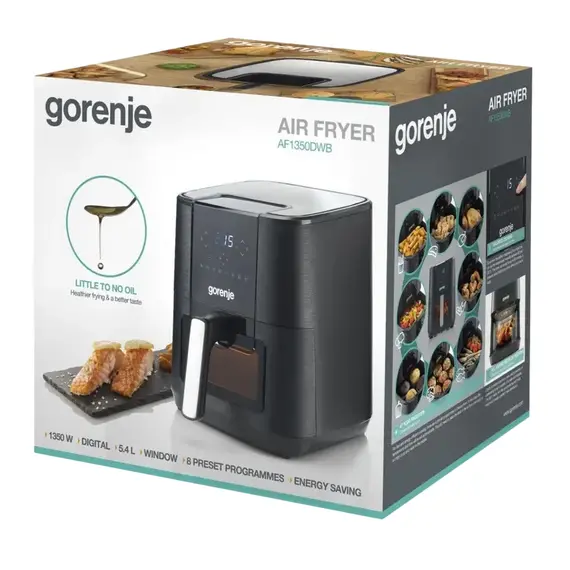 Friteuză Gorenje AF1350DWB, Black, 5 image