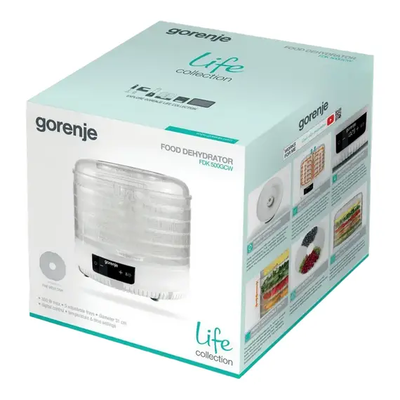 Deshidrator de fructe Gorenje FDK500GCW, White, 3 image
