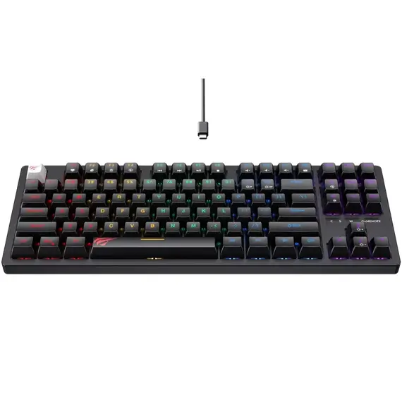 Tastatură Gaming Havit KB892L, Cu fir, Black, 7 image