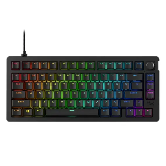 Tastatură Gaming HyperX Alloy Rise 75, Cu fir, Black