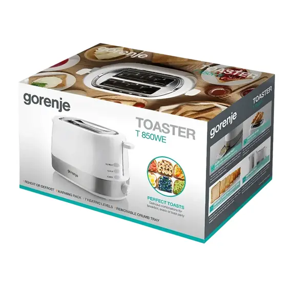 Toaster Gorenje T850WE, White, 2 image