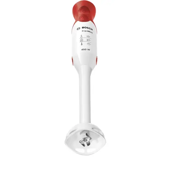 Blender de mână Bosch ErgoMixx MSM64010, White/Red, 3 image
