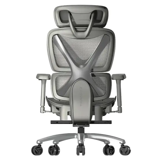 Scaun Gaming ThunderX3 XTC, Plasă Respirabilă, PU Piele, Mesh Grey, 5 image