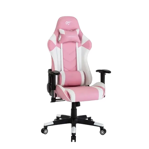Scaun Gaming Havit GC932, PVC Piele, Pink, 4 image