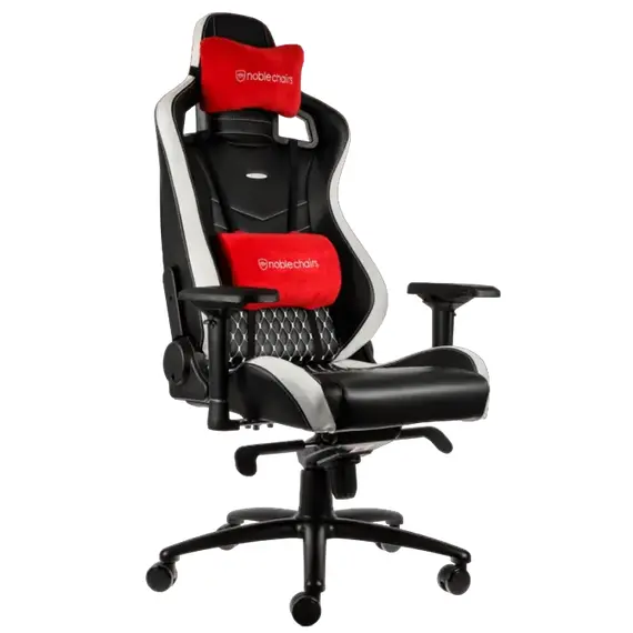 Scaun Gaming Noblechairs Epic, PU Piele, Black/Red/White