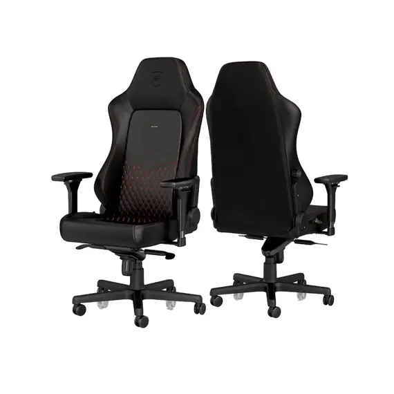 Scaun Gaming Noblechairs Hero, Piele naturală, Black/Red, 16 image
