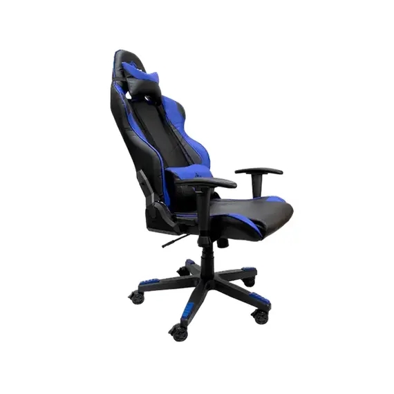 Scaun Gaming Havit GC932, PVC Piele, Blue/Black, 3 image