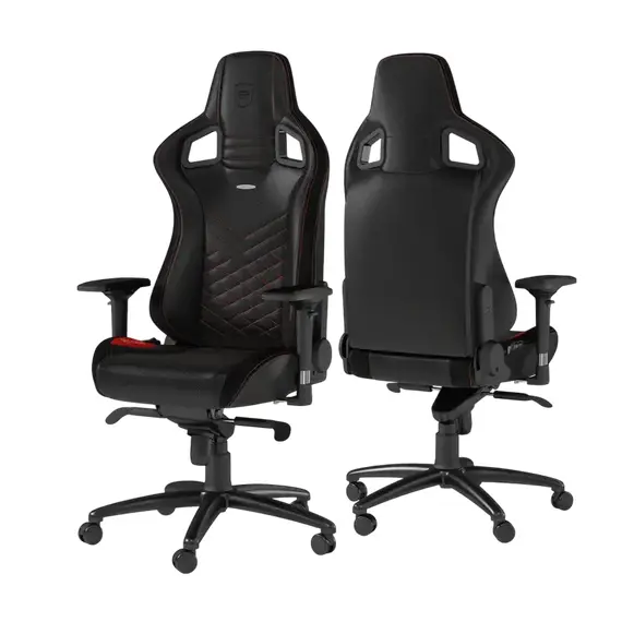 Scaun Gaming Noblechairs Epic, PU Piele, Black/Red, 12 image