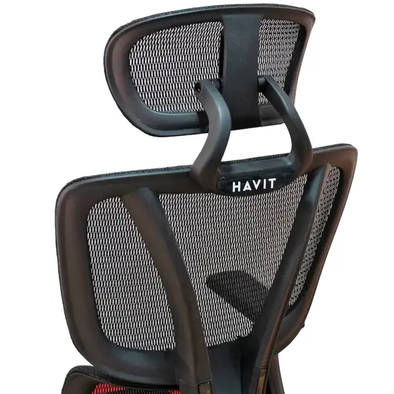 Scaun Gaming Havit GC919, PVC Piele, Black/Red , 6 image