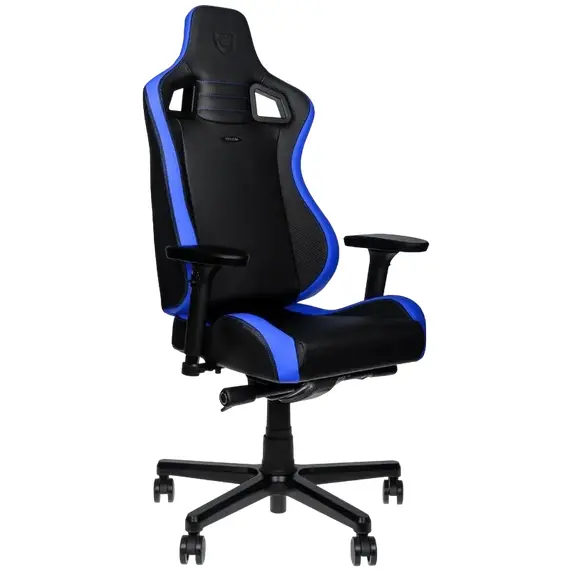 Scaun Gaming Noblechairs Epic, PU Piele, Black/Blue, 6 image