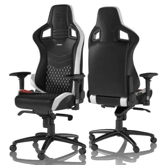 Scaun Gaming Noblechairs Epic, PU Piele, Black/Red/White, 3 image