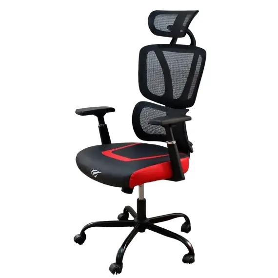 Scaun Gaming Havit GC919, PVC Piele, Black/Red , 2 image