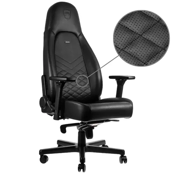 Scaun Gaming Noblechairs Icon, PU Piele, Black, 2 image