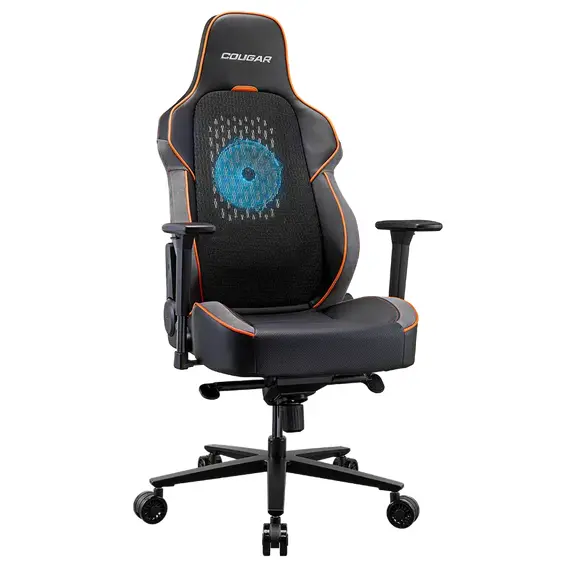 Scaun Gaming Cougar NxSys AERO, PU Piele, Black/Orange, 6 image