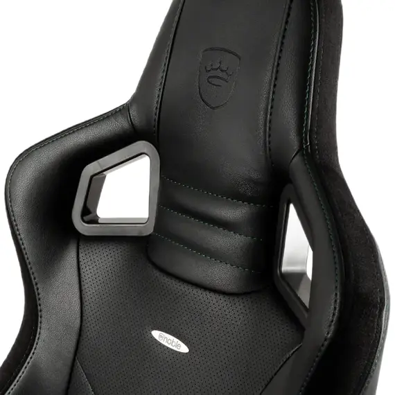 Scaun Gaming Noblechairs Epic, PU Piele, Black/Green, 7 image