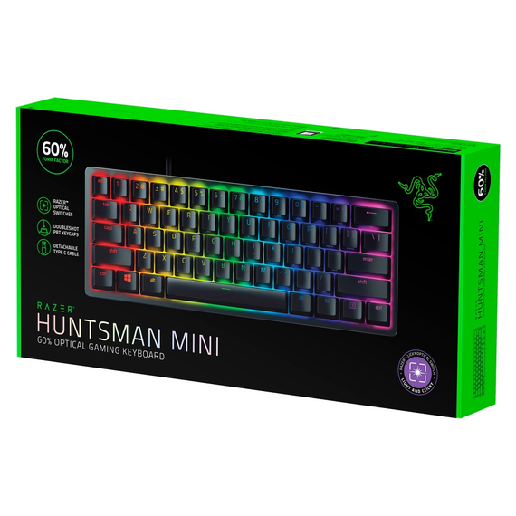 Tastatură Gaming Razer Huntsman Mini Gaming Keyboard, Clicky Optical Switch - Red, Black, 3 image