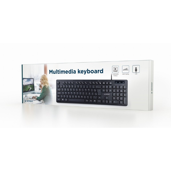 Tastatură Gembird KB-MCH-04-RU, USB, Black, 2 image