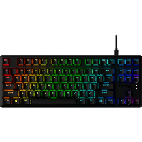 Tastatură HYPERX Alloy Origins Core PBT, HyperX Aqua - Tactile key switch, Black