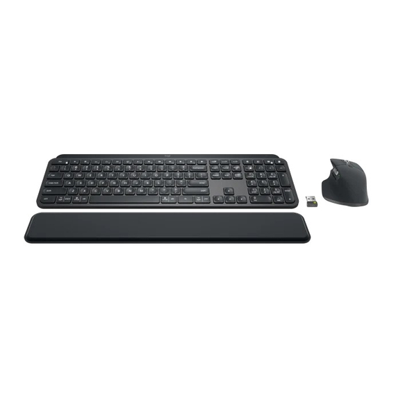 Tastatură + mouse Wireless Logitech MX Keys Combo for Business | Gen 2, Graphite, 2 image