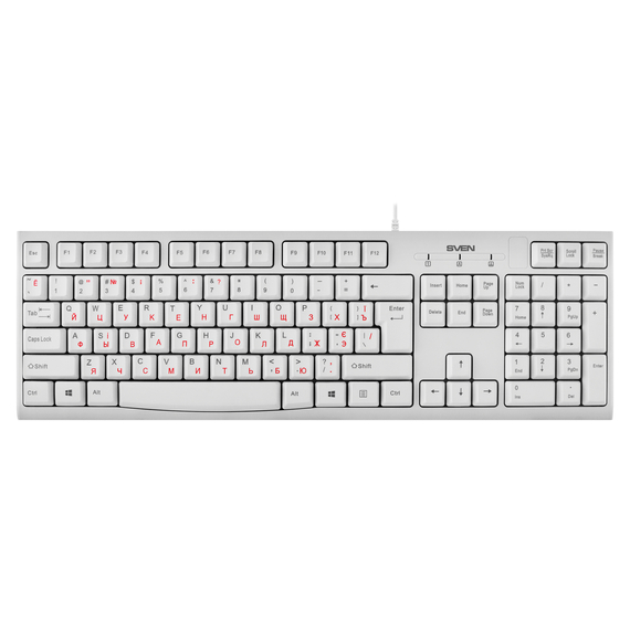 Tastatură SVEN KB-S300, USB, White
