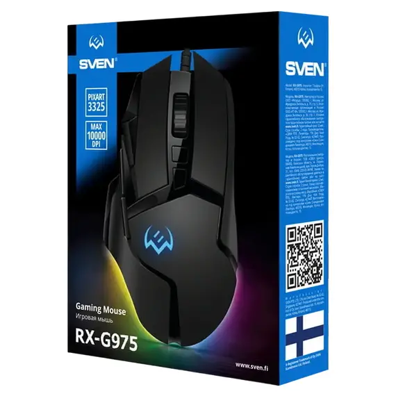 Gaming Mouse SVEN RX-G975, Black, 2 image