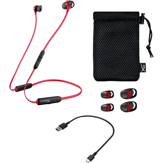Căști gaming HyperX Cloud Buds, Fără fir, Black/Red, 8 image