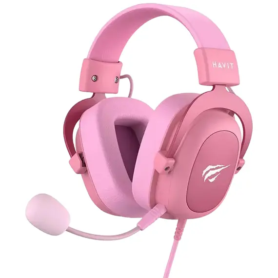 Căști gaming Havit H2002d, Cu fir, Pink